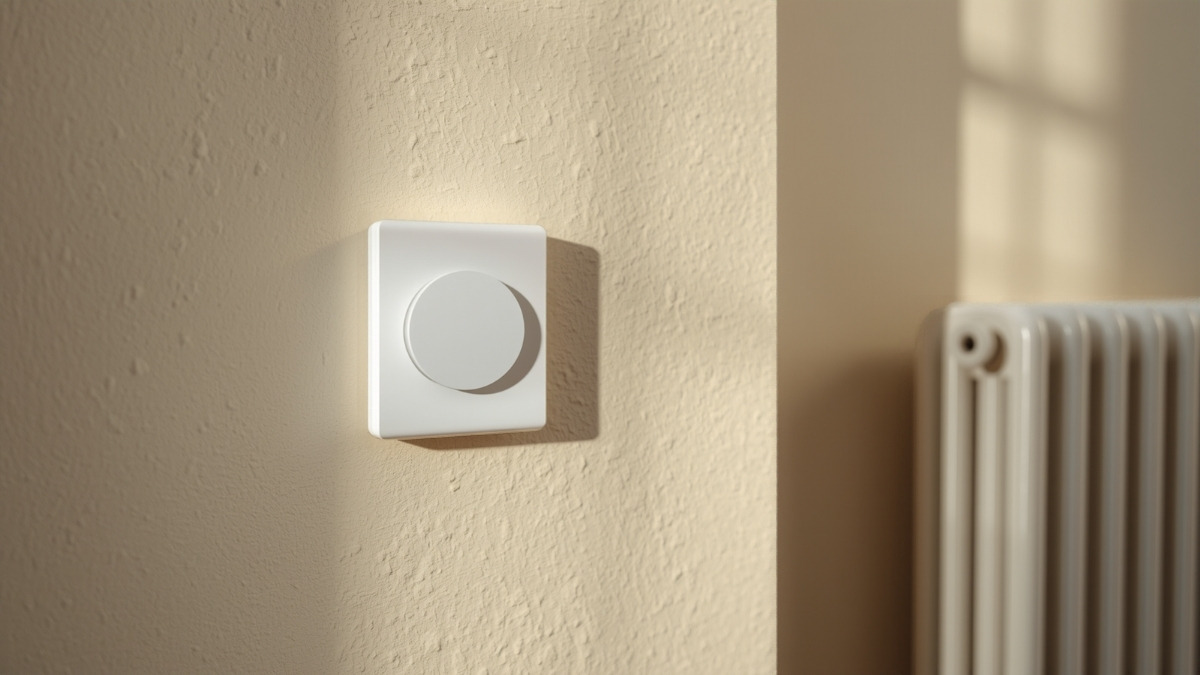 Thermostat de chauffage mural dans un logement, réglage en hiver